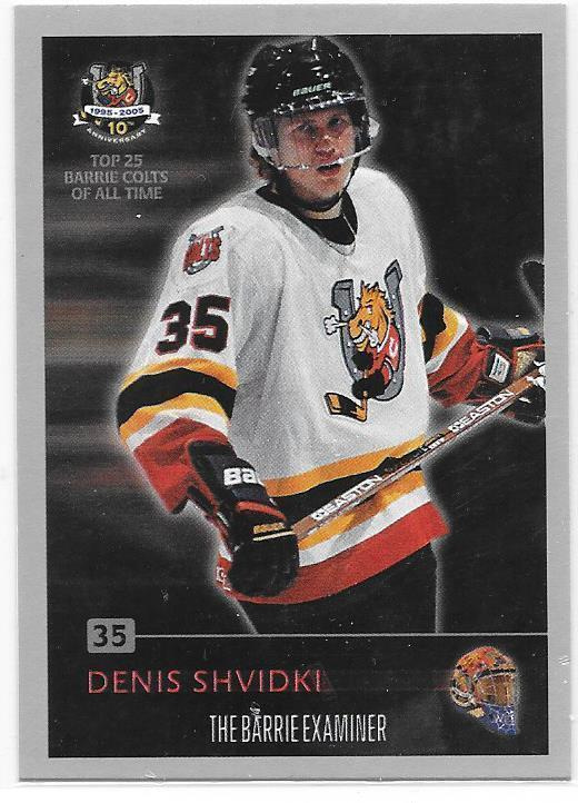 2000-01 Barrie Colts #35 Denis Shvidki ex- Kärpät