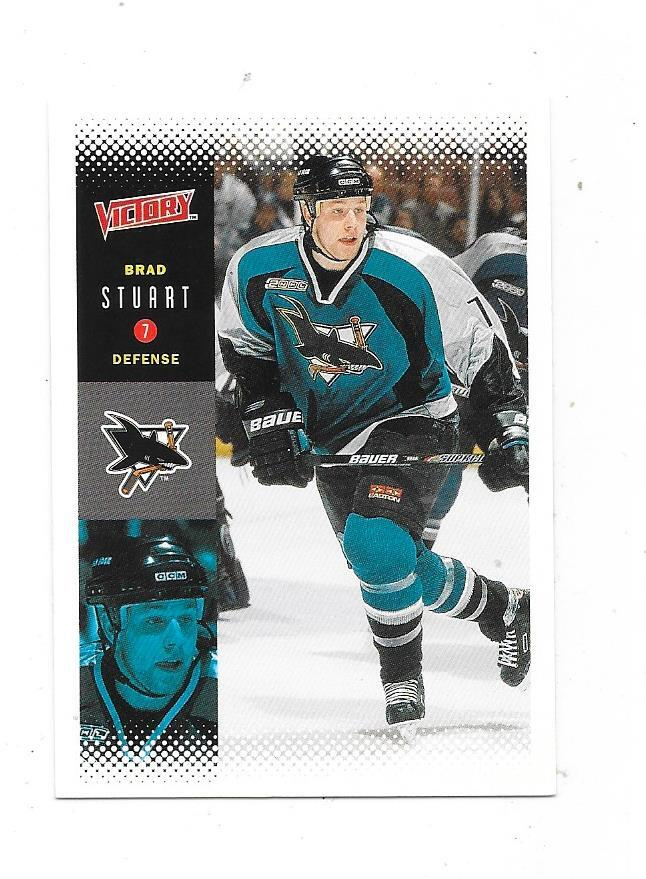 1999-00 UD Victory #194 Brad Stuart , San Jose Sharks