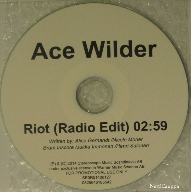 Ace Wilder • Riot PROMO CDr-Single