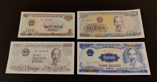 Vietnam 100 - 5000 Dong 1988-1991, P105-P108 UNC