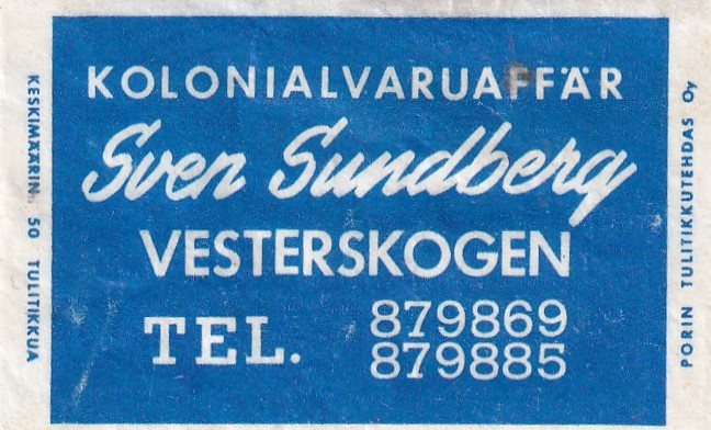 Vesterskogen, Sven Sundberg   1/16