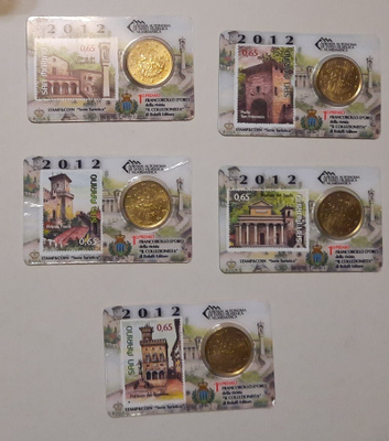San Marino coincard 5kpl 2012