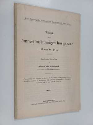 Herman von Willebrand : Studier öfver ämnesomsättningen h...