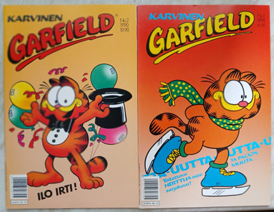 2 x Garfield , lukemattomia