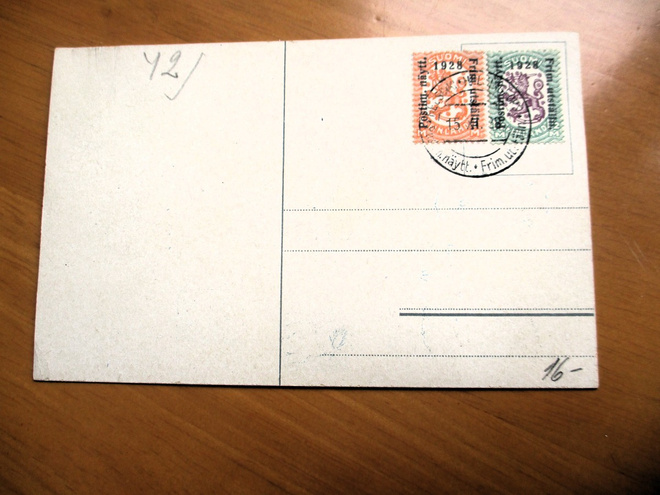1928 Postimerkkinäyttely merkit Mannerheim kortilla