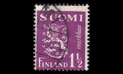 152 o Leijona 1 1/2 mk violetti siirtymä (1930)