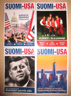 4 kpl SUOMI- USA lehtiä vuodelta 2013 no:t 1,2,3 & 4