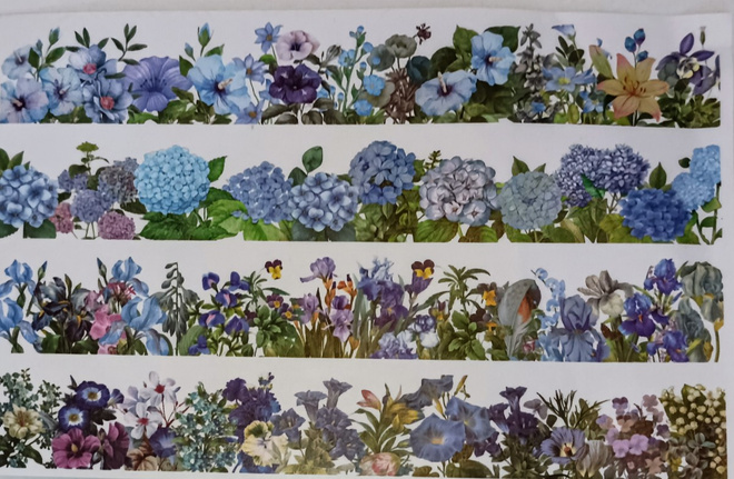 Tarra-arkki KUKKABOORDIT / 21 x 41 cm