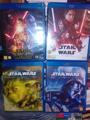 10 x Blu-ray STAR WARS 1-8 ( SIS POSTIKULU )