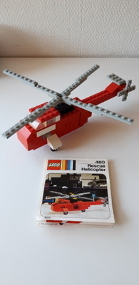Antiikki lego, lego 480 pelastus helikopteri + ohje
