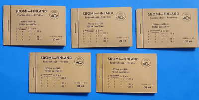 V 2 ** 1939. Postimerkkivihkoja 5 kpl.