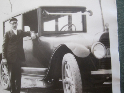 VANHA Valokuva Amerikan Suomalainen KOMEA Auto 1920 8,5x11cm