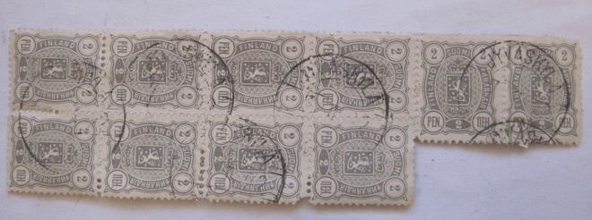 10 VANHAA Merkkiä 2 p Kolmilukuiset