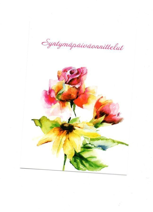 °°SYNTYMÄPÄIVÄ ONNITTELUT°° 2-osainen KORTTI