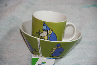 Muumi muki ja kulho Poliisimestari