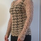Käsintehty beige neule M - pikkukuva 3