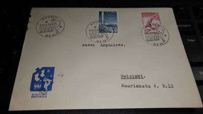 Kuopio MM 1955 Olympia merkein 26/10