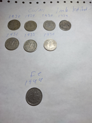 1 Mk kolikot 1930-1944