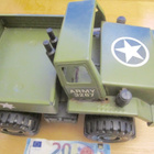 VANHA Lelu Auto Meccano Mogul Army 3287 1950-l UPEA Peltiä - pikkukuva 1