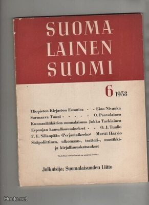 Suomalainen Suomi 6/1938, Valiolehdet, 1916-1968, nid., K3