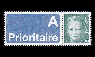 Tanska 1243zf ** Margrethe 5.00 Kr vihkomerkki (2000)