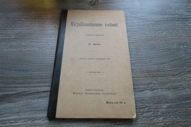K. RAITIO: KIRJALLISUUDEN VAIHEET