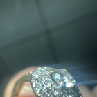 näyttävä naisten 15mm jalokivi halo kultasormus 14k - pikkukuva 4