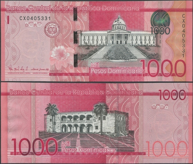 Dominican Rep. 1000 Pesos 2016 (P-193 UUSI) UNC