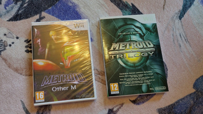 Metroid Prime Trilogy ja Other M. Wii Pal CIB.