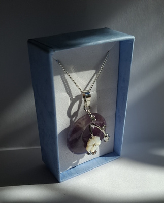 Ametisti Kiviympyrä & Hopeaketju