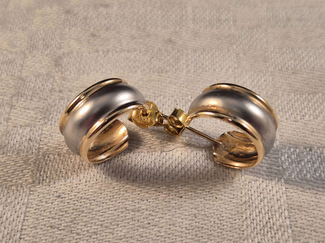Kultaiset korvakorut, 14K, 14 mm, 7 mm, 2,05 g
