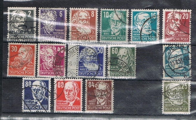 DDR 1952 - Henkilöitä ro 15eril Mi 1000e