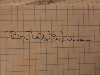 Brita Koivunen nimikirjoitus paperilla