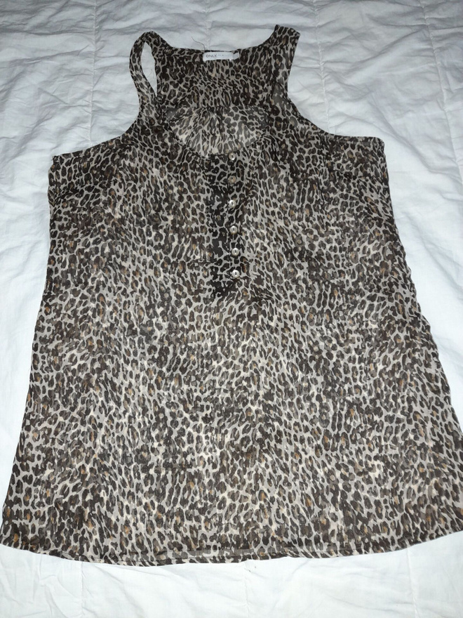 ONLY leopardikuvioinen hihaton toppi, koko L