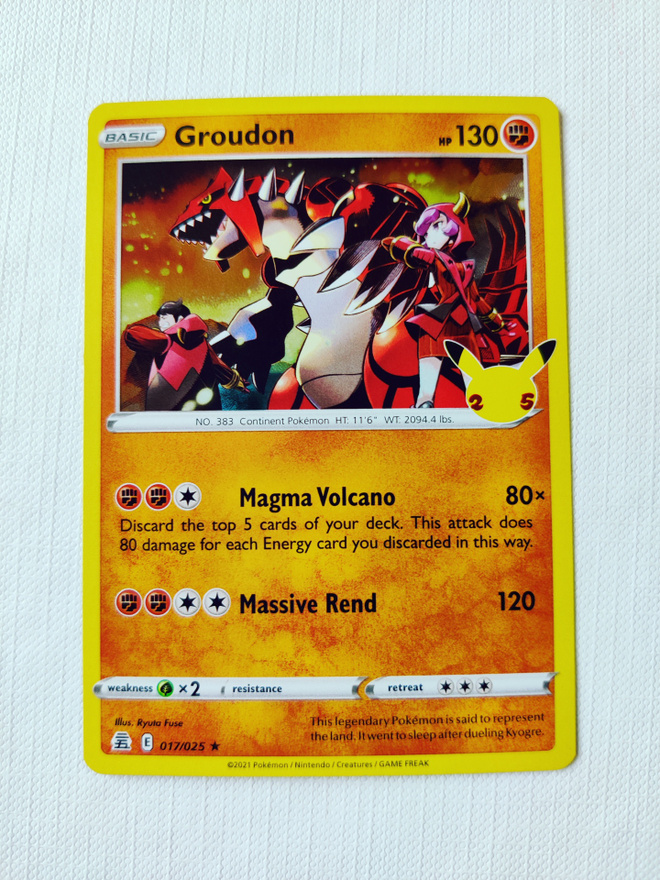 Groudon 017/025 Celebrations 25th Anniversary Holo Rare