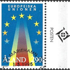 Ål 1995 Euroopan Unioni 2,90 mk välilöpari logo EPL LaPe 095 - pikkukuva 1