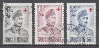 1952 Mannerheim sarja pyöröleimattu