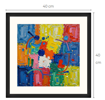 Uusi uniikki abstrakti art print taulu 40 cm x 40 cm