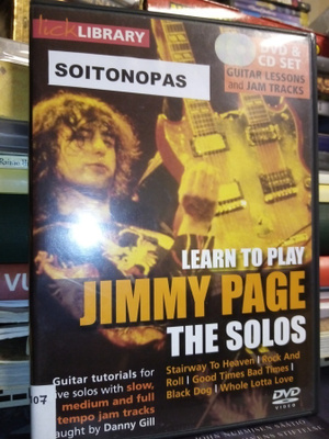 CD + DVD : LEARN TO PLAY JIMMY PAGE THE SOLOS ( SIS POSTIKUL