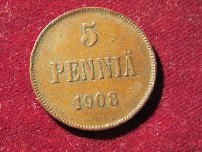 5 penniä 1908
