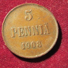 5 penniä 1908 - pikkukuva 1