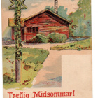 Vanha kortti, talo ja juhannussalko - pikkukuva 1