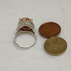 Vintage kaunis hopea Akaatti kivi sormus Sterling Hopea - pikkukuva 4