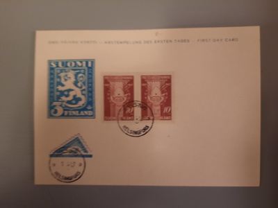 FDC Suomi, kortti 1947 Postisääsöpankki, blanco