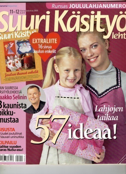 Suuri Käsityölehti n:o 11/12 2005 Liite Joulun enkelit.