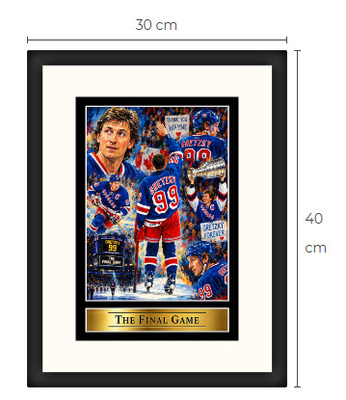 Uusi Wayne Gretzky New York NHL art print Limited Edition