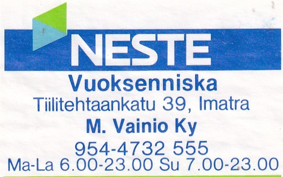 Vuoksenniska, M. Vainio Ky , NESTE   s8/3
