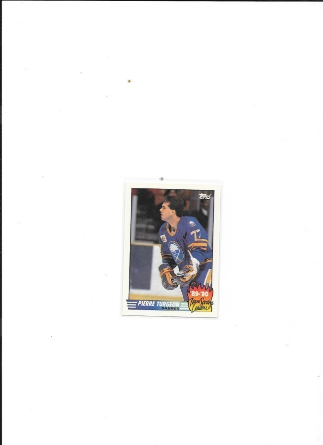 1990-91 Topps Team Leaders #20 Pierre Turgeon Buffalo Sabres