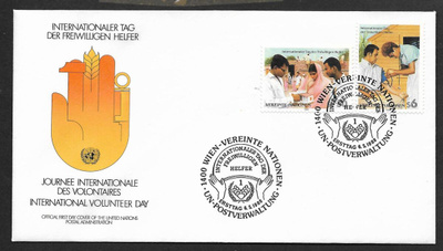 YK Wien - Kvl kehitysavustajien päivä FDC  (Mic. 83-84)