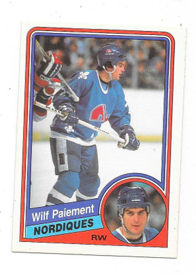 1984-85 OPC #285 Wilf Paiement , Quebec Nordiques gooni